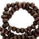 Wooden beads round 6mm Coffee brown
